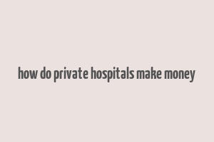 how do private hospitals make money