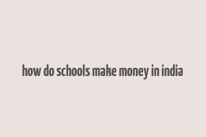 how do schools make money in india