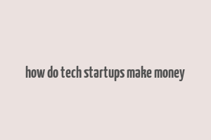 how do tech startups make money