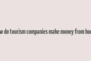 how do tourism companies make money from home