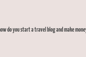 how do you start a travel blog and make money