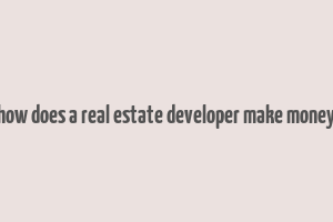 how does a real estate developer make money