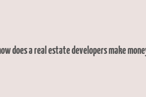 how does a real estate developers make money