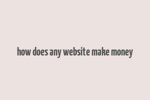 how does any website make money