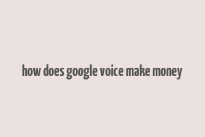 how does google voice make money