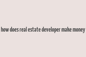 how does real estate developer make money