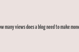 how many views does a blog need to make money