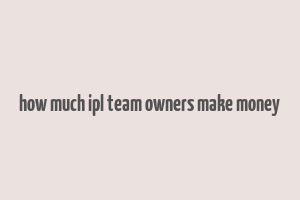 how much ipl team owners make money