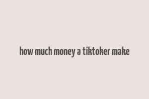 how much money a tiktoker make