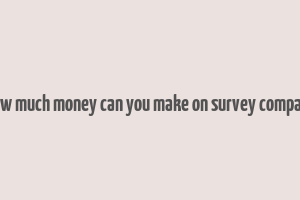 how much money can you make on survey compare