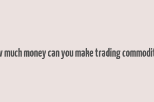 how much money can you make trading commodities