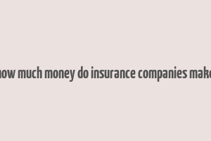 how much money do insurance companies make