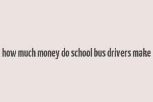 how much money do school bus drivers make