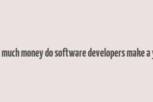 how much money do software developers make a year