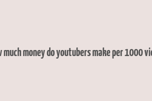 how much money do youtubers make per 1000 views