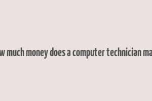 how much money does a computer technician make