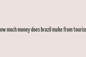 how much money does brazil make from tourism