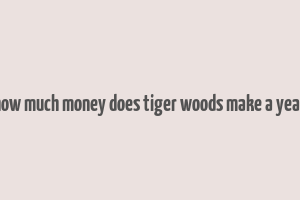 how much money does tiger woods make a year