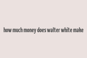 how much money does walter white make