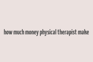 how much money physical therapist make