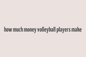 how much money volleyball players make