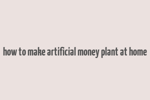 how to make artificial money plant at home