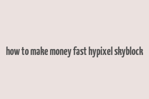 how to make money fast hypixel skyblock