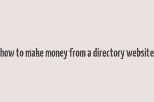 how to make money from a directory website