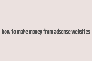 how to make money from adsense websites