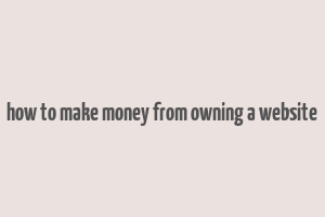 how to make money from owning a website