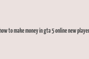 how to make money in gta 5 online new player