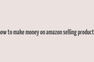 how to make money on amazon selling products