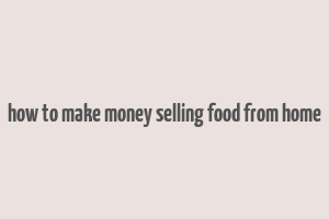 how to make money selling food from home