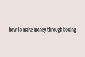 how to make money through boxing