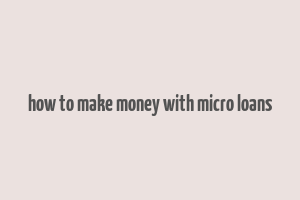 how to make money with micro loans