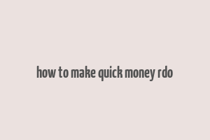 how to make quick money rdo