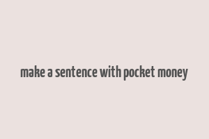 make a sentence with pocket money