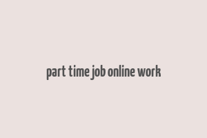 part time job online work