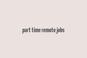 part time remote jobs