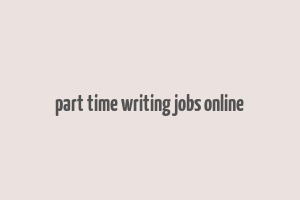 part time writing jobs online