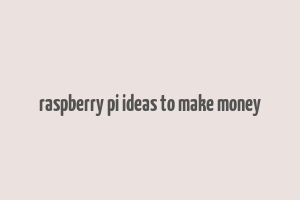 raspberry pi ideas to make money