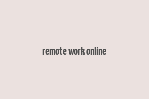 remote work online