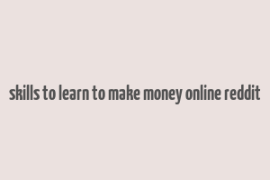 skills to learn to make money online reddit