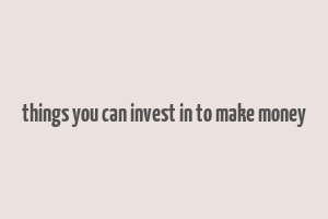 things you can invest in to make money