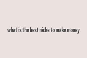 what is the best niche to make money