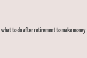 what to do after retirement to make money