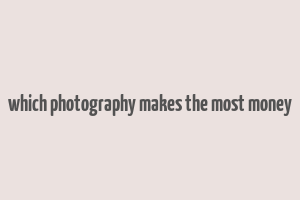 which photography makes the most money