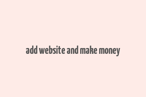 add website and make money