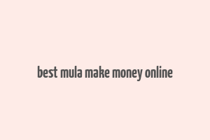 best mula make money online