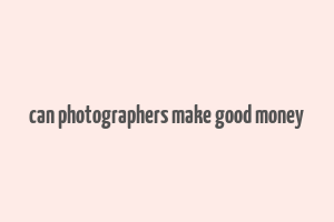 can photographers make good money